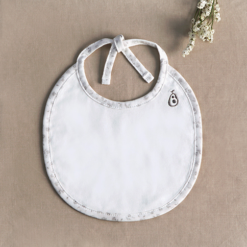 Bamboo All Season Newborn Baby Drool Bib (Flower Pattern)