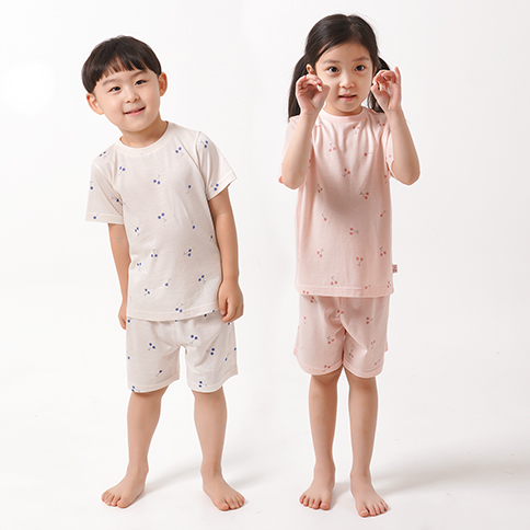 BambooKids Airy Village Short Sleeve Inner Wear_Cherry