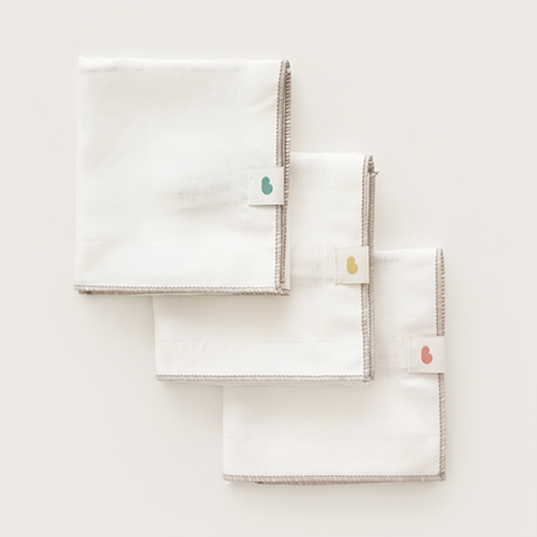 Bamboo Signature 3 Layer Gauze Handkerchief 6pcs set