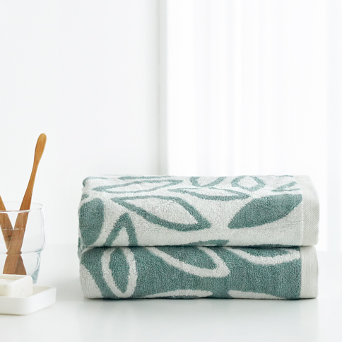 Bamboo Bath Towel (Botanic Pattern) 1EA<b><font color="red">x2=2EA</font></b>