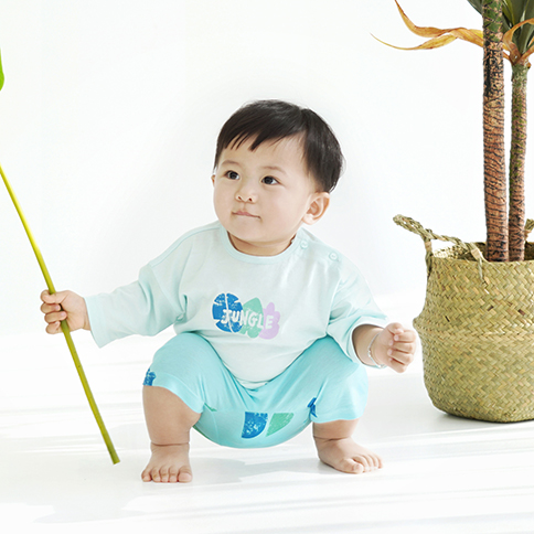 Bamboo Airy Jungle 3/4 Sleeve Loungewear Set_Tropical(6~36Months)