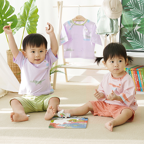 Bamboo Jungle 3/4 Sleeve High Waist Loungewear Set_Gator(6~36Months)