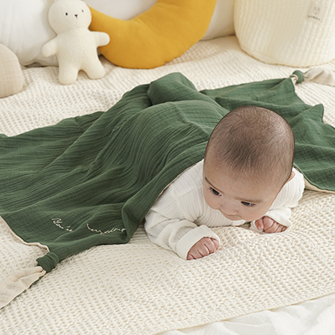Bamboo Crinkle Gauze Multi-Use Blanket_S (50x70)