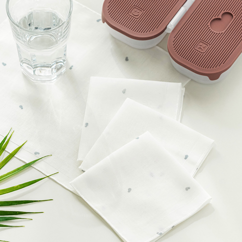 Bamboo Signature Easy Gauze Handkerchief 10pcs