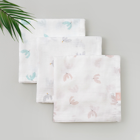 Bamboo Village Gauze Blanket_Bird