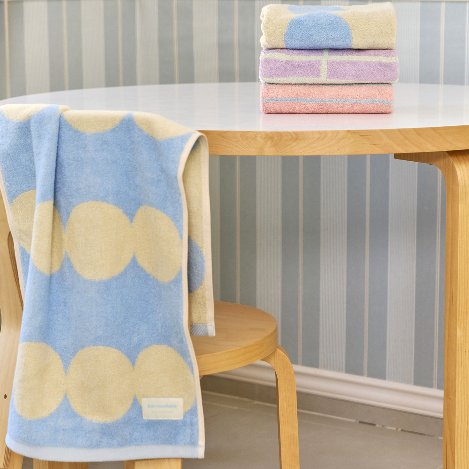 Bamboo Candy Floss Hand Towel