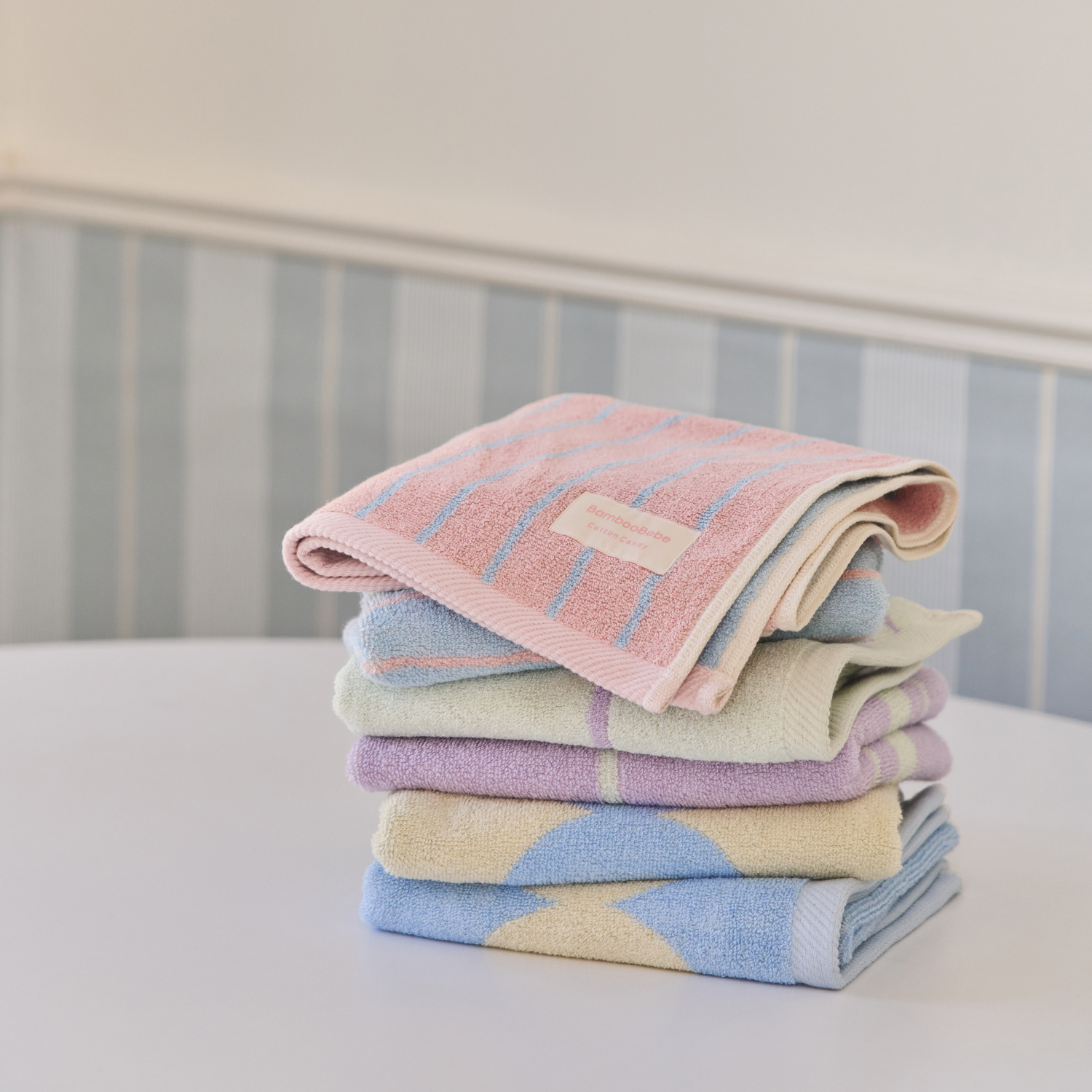 Bamboo Candy Floss Hand Towel