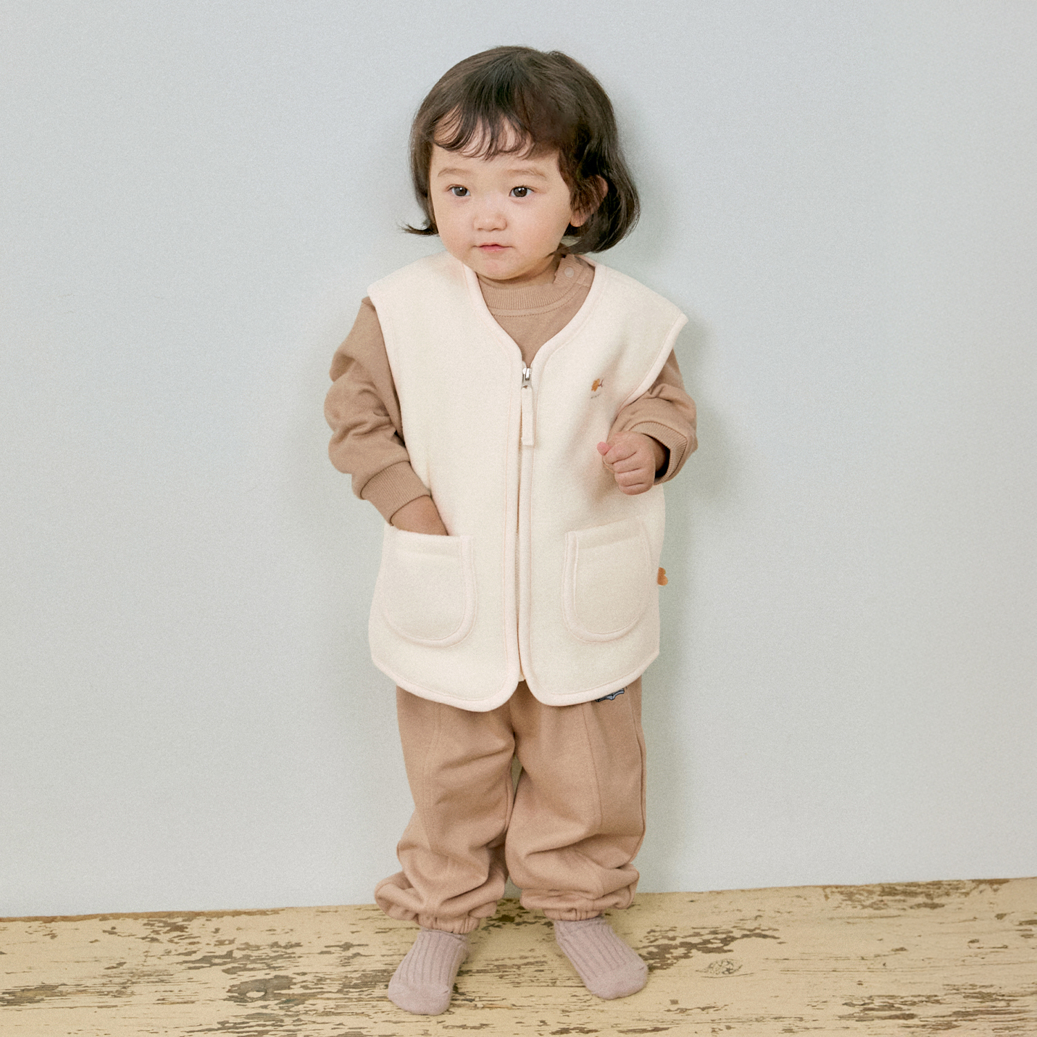 판타주 플리스 조끼