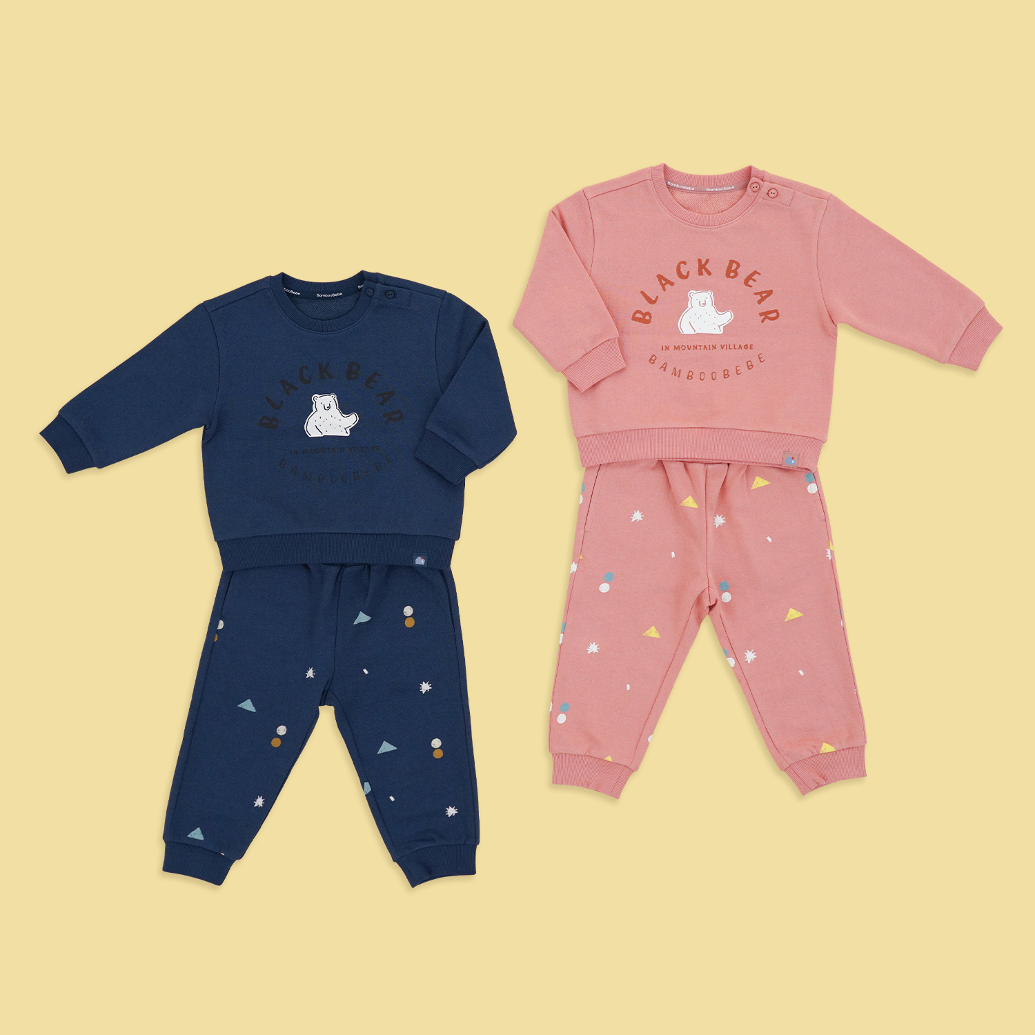 Bamboo Hi Black Bear Pullover Set(12M~8Y)