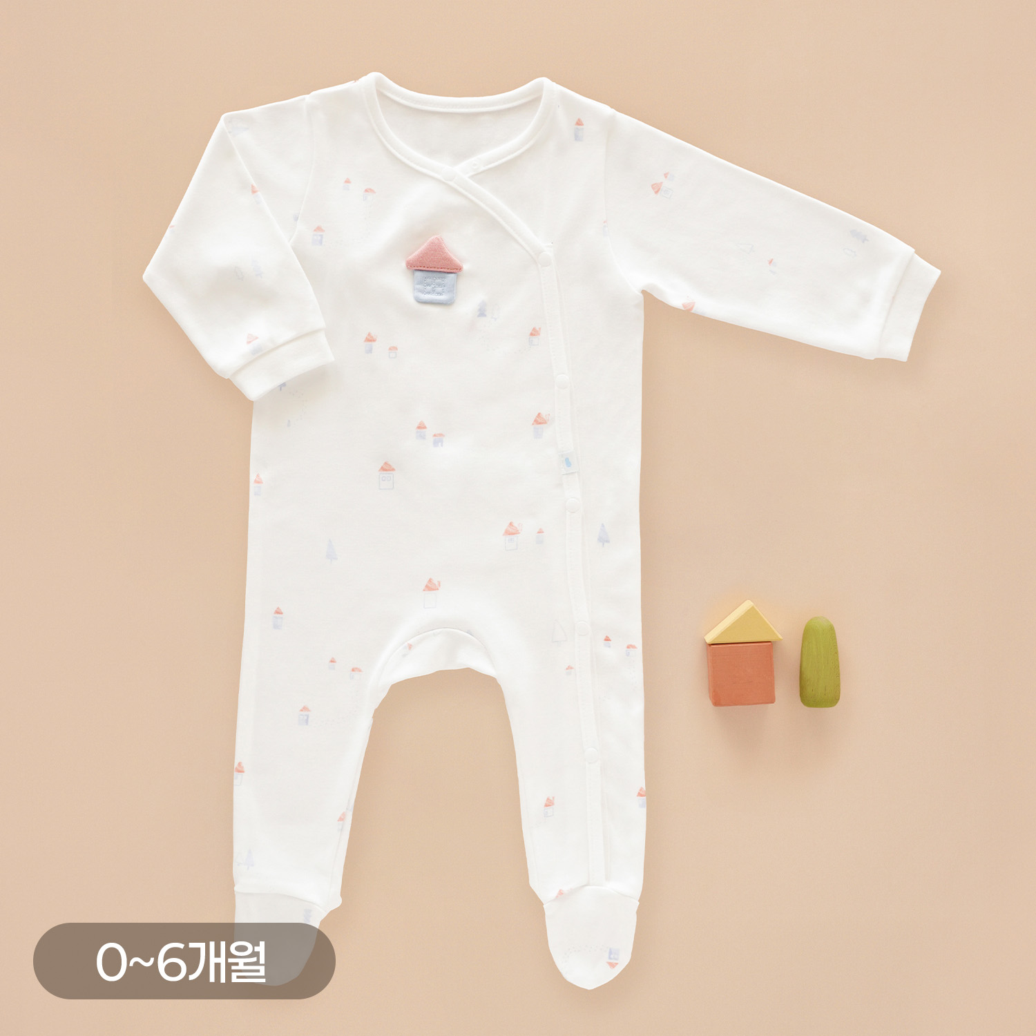 Bamboo Mountain Village Long Sleeve Baby Romper