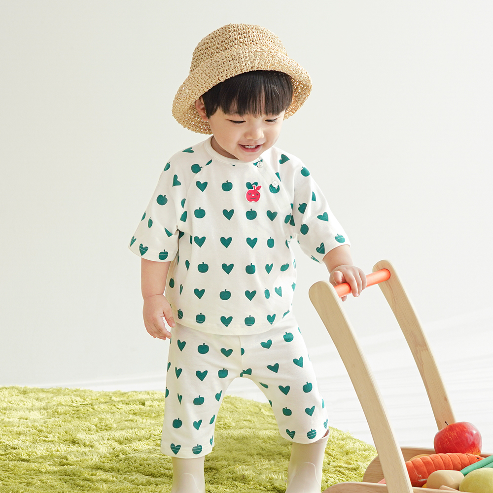 Bamboo Lovely Apple ¾ Sleeve Top & Pants Set(6~60Months)