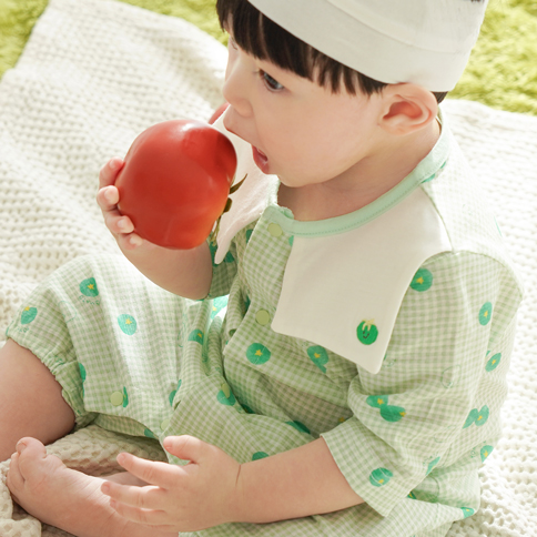 Bamboo Airy Tomato Baby Romper