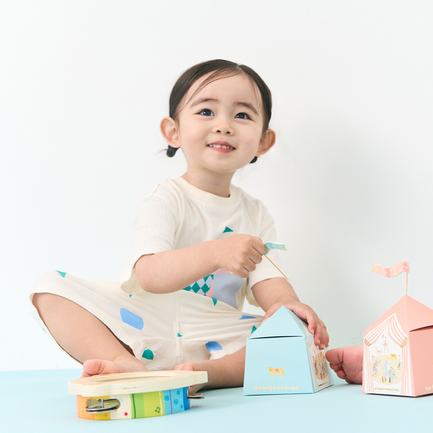 BambooWrinkle Circus Short Sleeve Set_Circus Tent(12M~8Y)