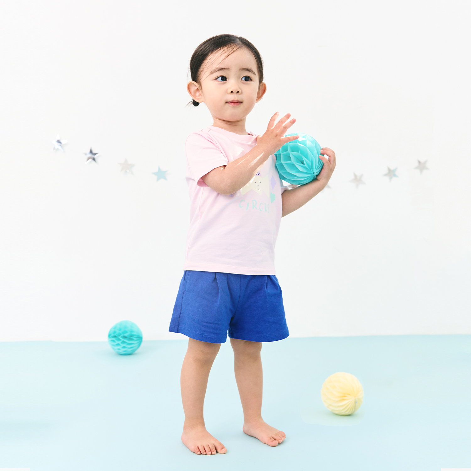 Circus Girls’ Short Sleeve Set_Pierrot (12M~6Y)