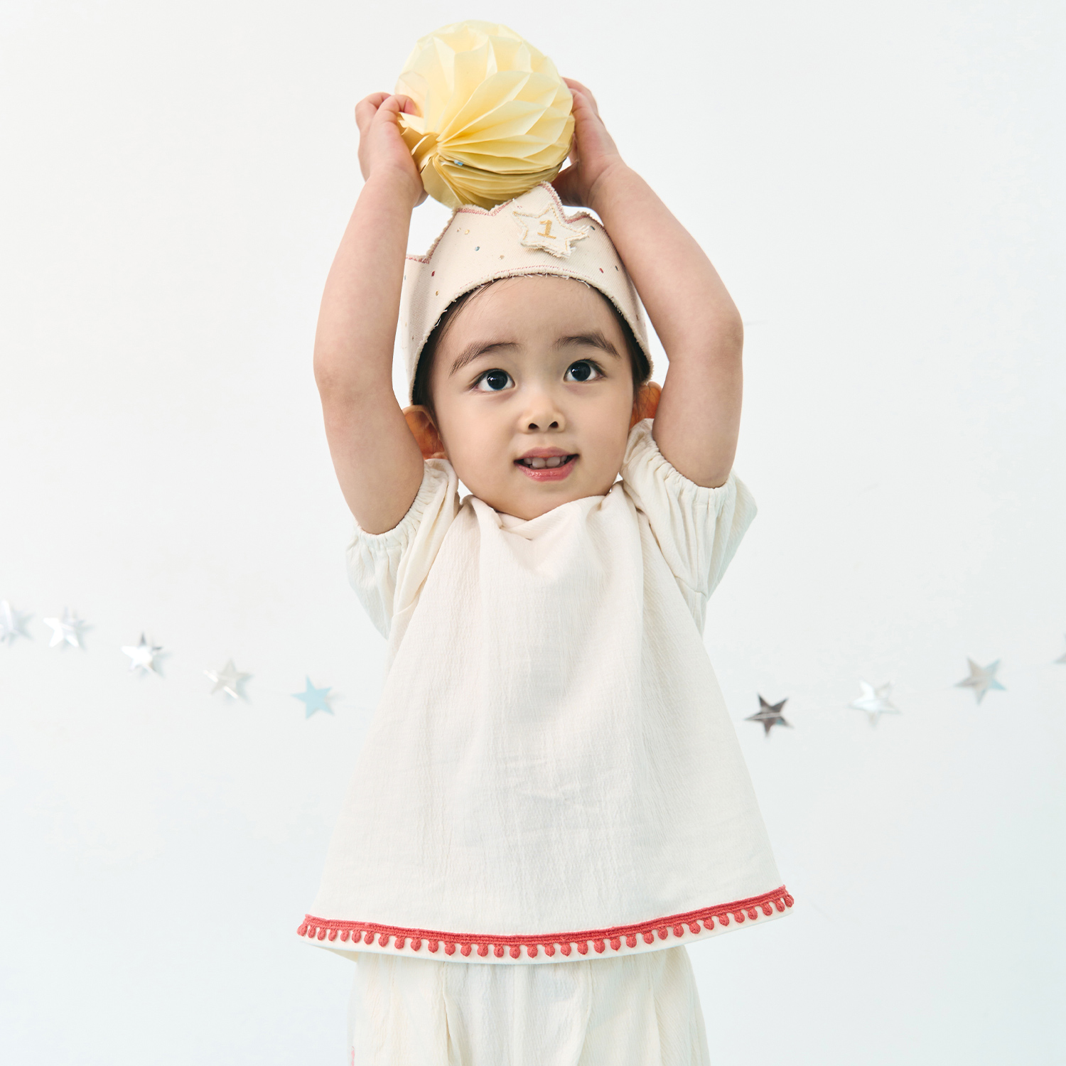 BambooWrinkle Circus Girls’ Shirring Short Sleeve Set(12M~6Y)