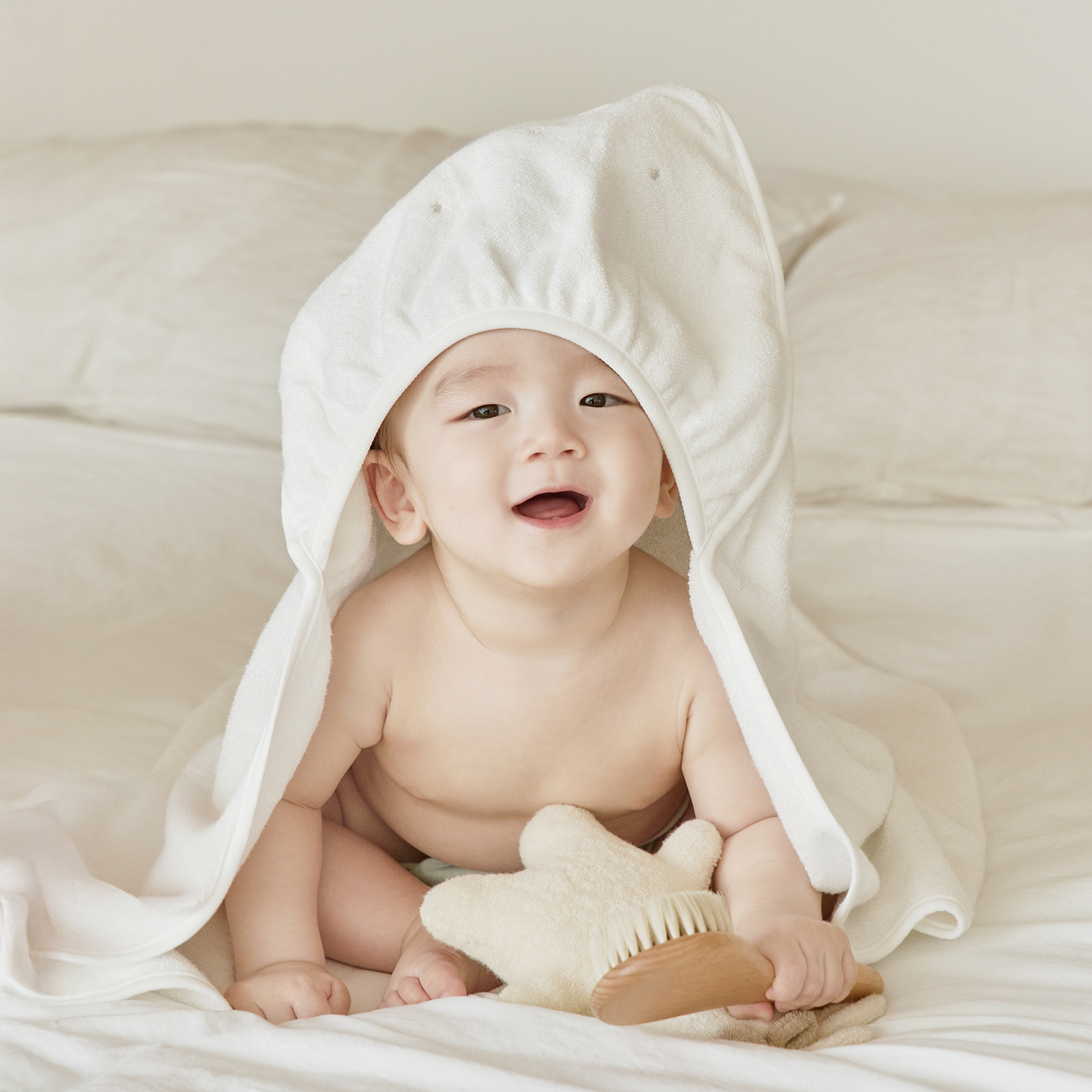 밤부 테리 후드 타올